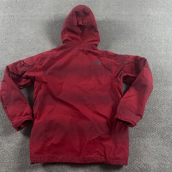 The North Face HyVent Jacket Men's Small Hooded Red Black - Picture 3 of 14